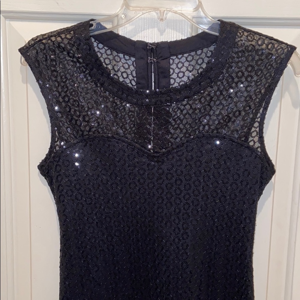 Express sequin black mini dress